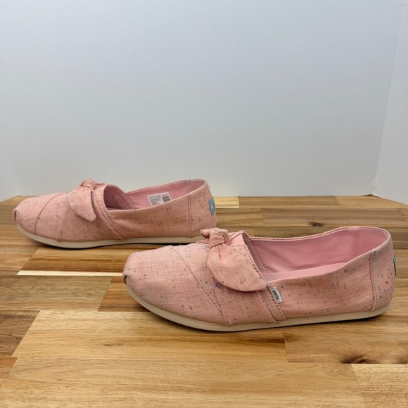 Toms Women's Pink Confetti Ballet Flats Shoes Size 10 - Picture 4 of 9
